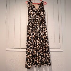 NWT J.Crew Floral Black and Cream Women's Maxi Dress